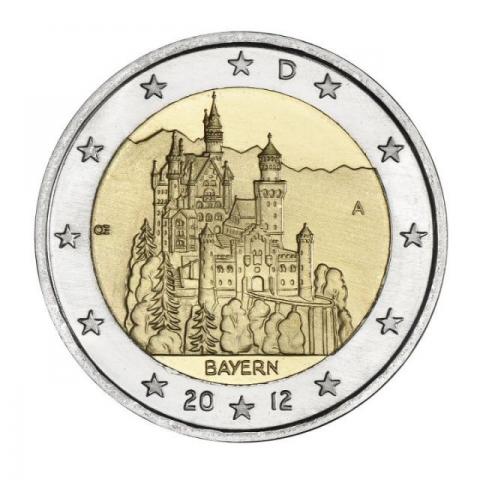 2 euros conmemorativos Alemania 2012 Bavaria