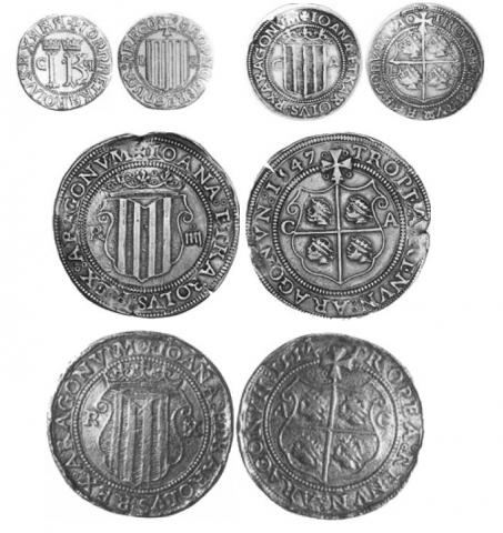 Reales plata Juana y Carlos de Aragón