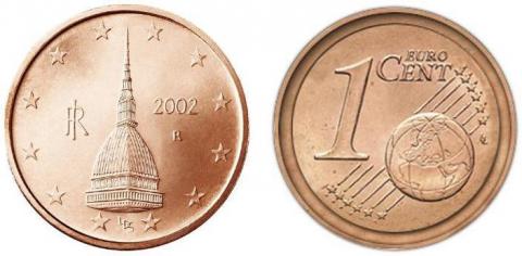 1 Euro Cent Italia 2002 Mole Antonelliana