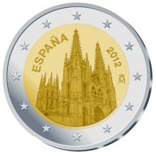 2 Euro España 2012 conmemorativos Catedral de Burgos