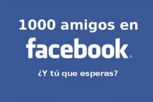 1000 amigos en Facebook