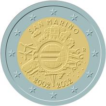 2 Euro conmemorativos San Marino 2012